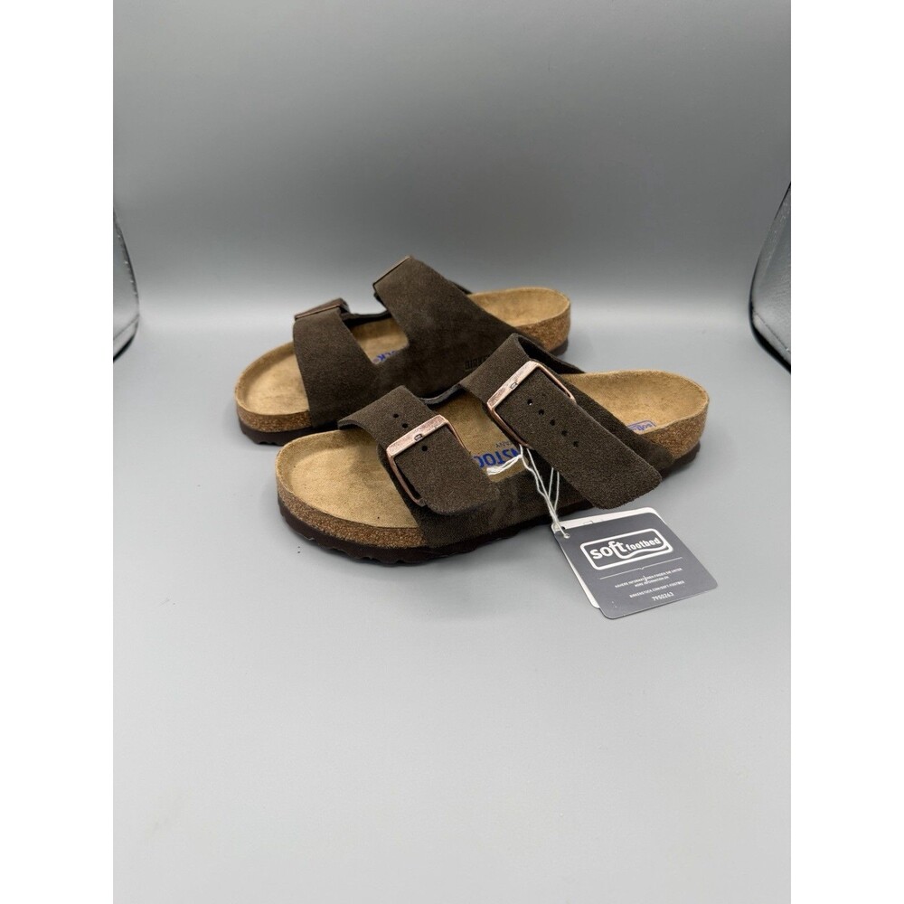 BIRKENSTOCK Arizona Soft Footbed Suede Sandals Mocha Women’s Sz 6-6.5 (37) NWOB